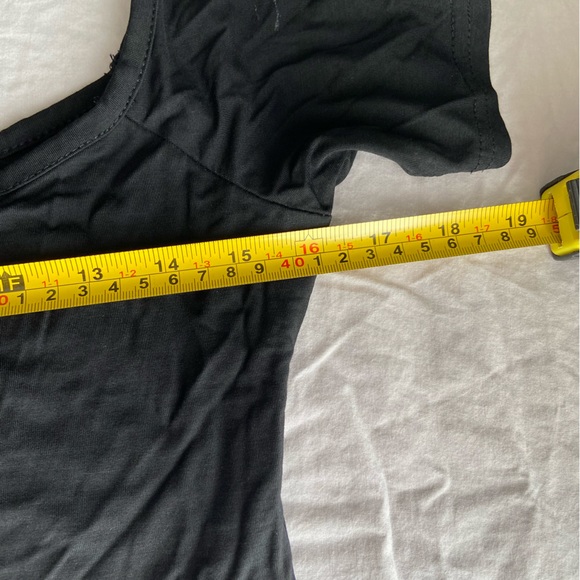 Black cap sleeve basic snap gusset bodysuit - Picture 13 of 14